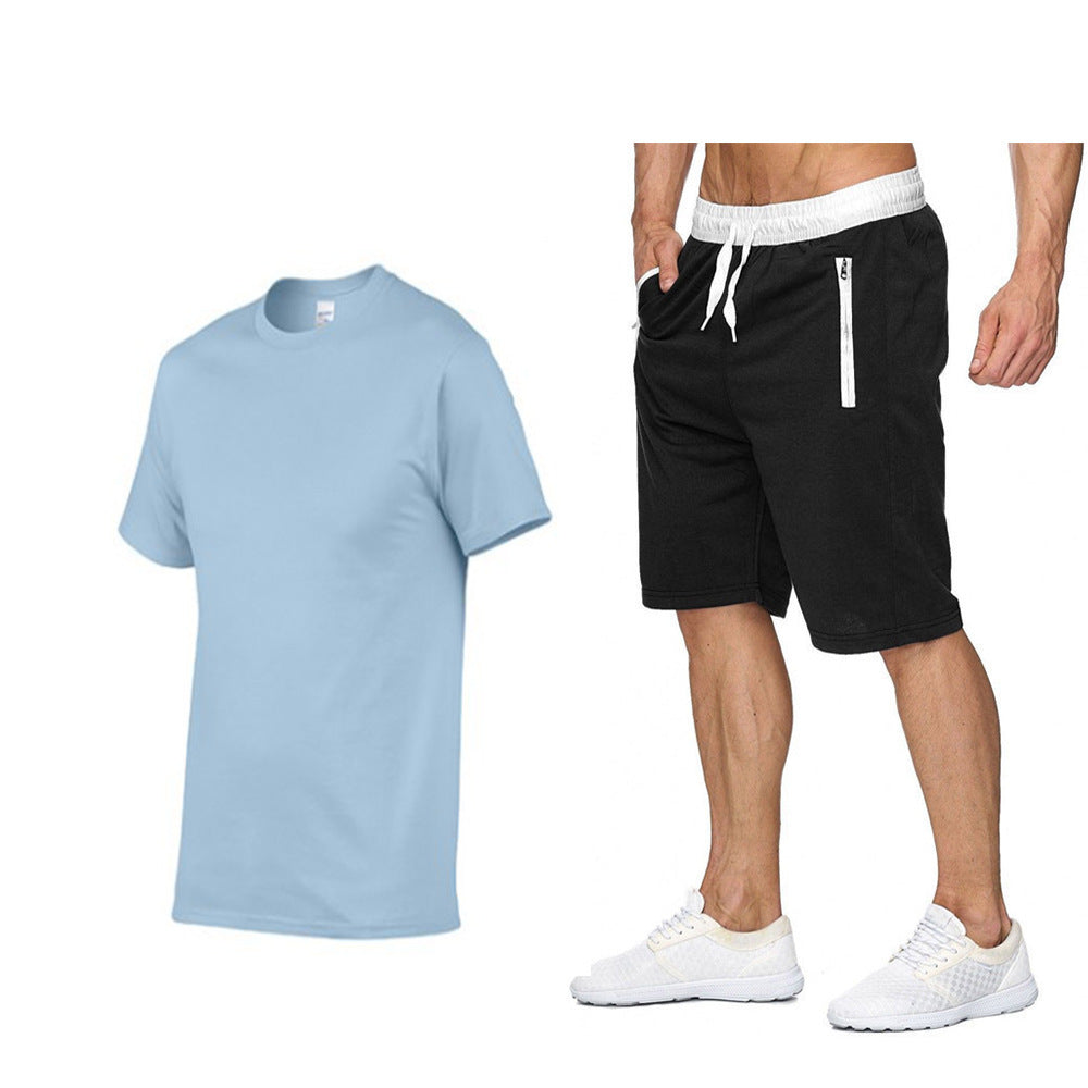 Men's Summer Short Sleeve Shorts Sports Suit