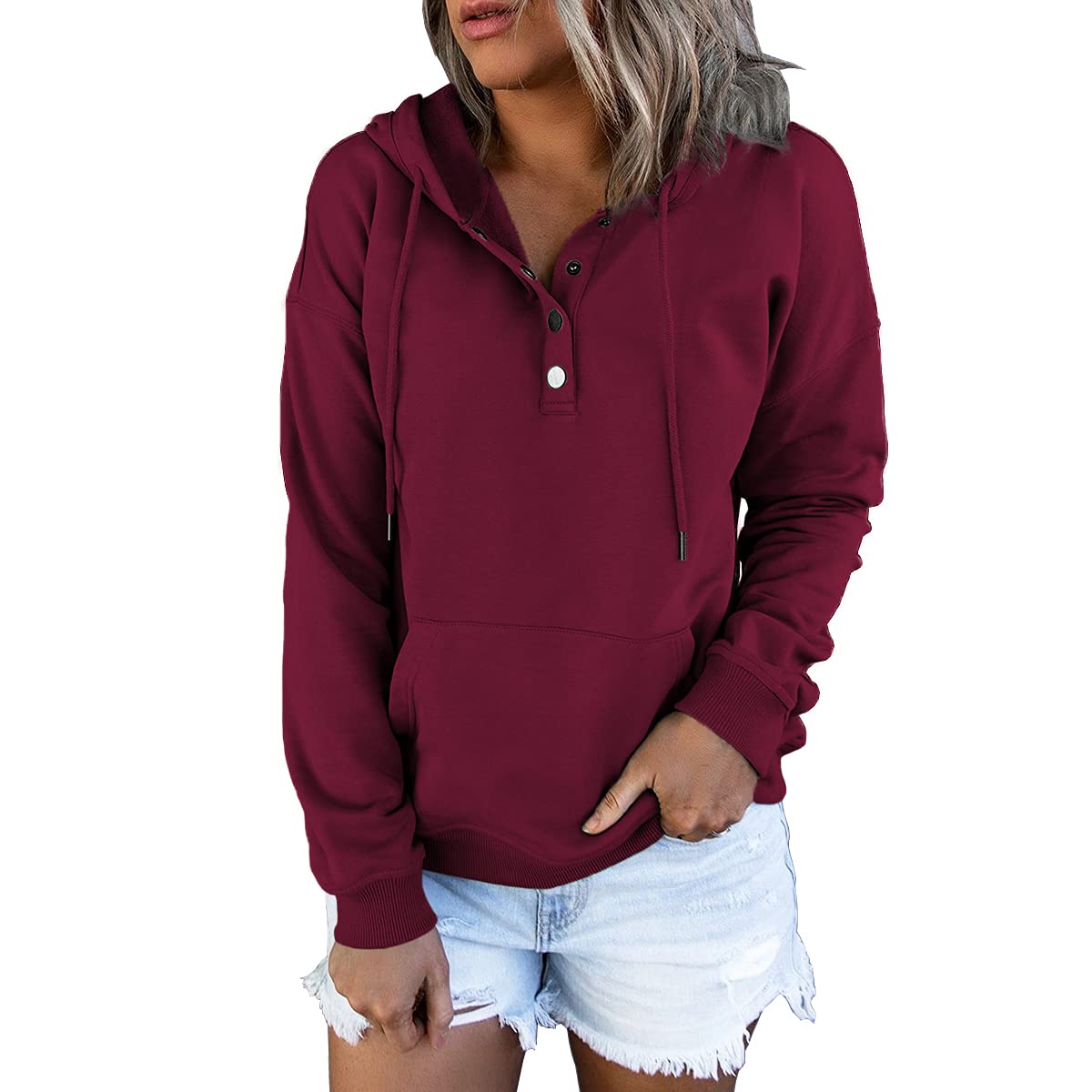 Women's Pullover Long Sleeve Hooded Sweatshirt
