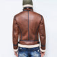 Men's Jacket Winter High-neck Warm Leather Jacket