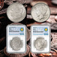 1921-1922 Morgan Silver Dollar and Peace Dollar Set – 2PC