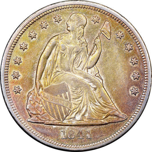 1841 Seated Liberty Silver $1 Dollar