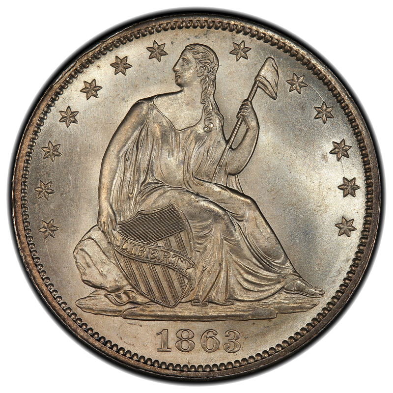 1863 Seated Half Dollar 50C