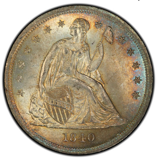 1840 Seated Liberty Silver $1 Dollar
