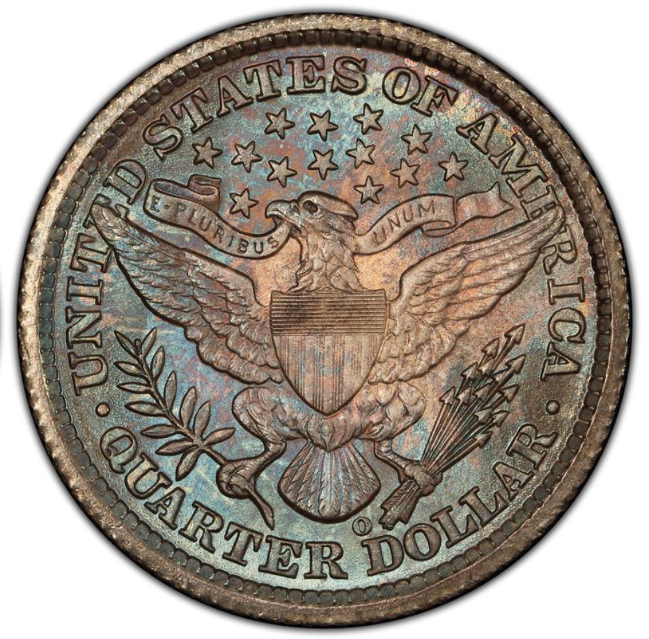 1894-O Barber Dime Quarter 25C Dollar