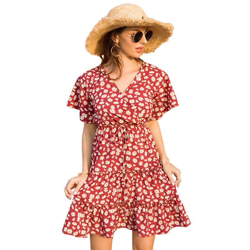 Women's Dress Mage Casual Floral Dress French