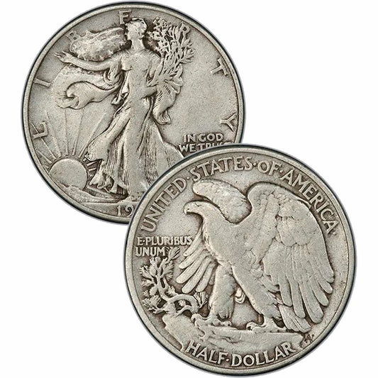 1916 D Walking Liberty Half Dollars